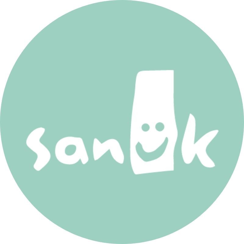 Saunk logo on green background
