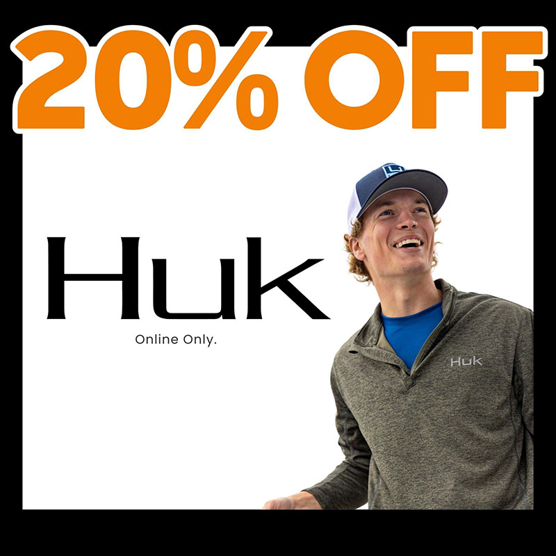 20% off select Huk clothing styles