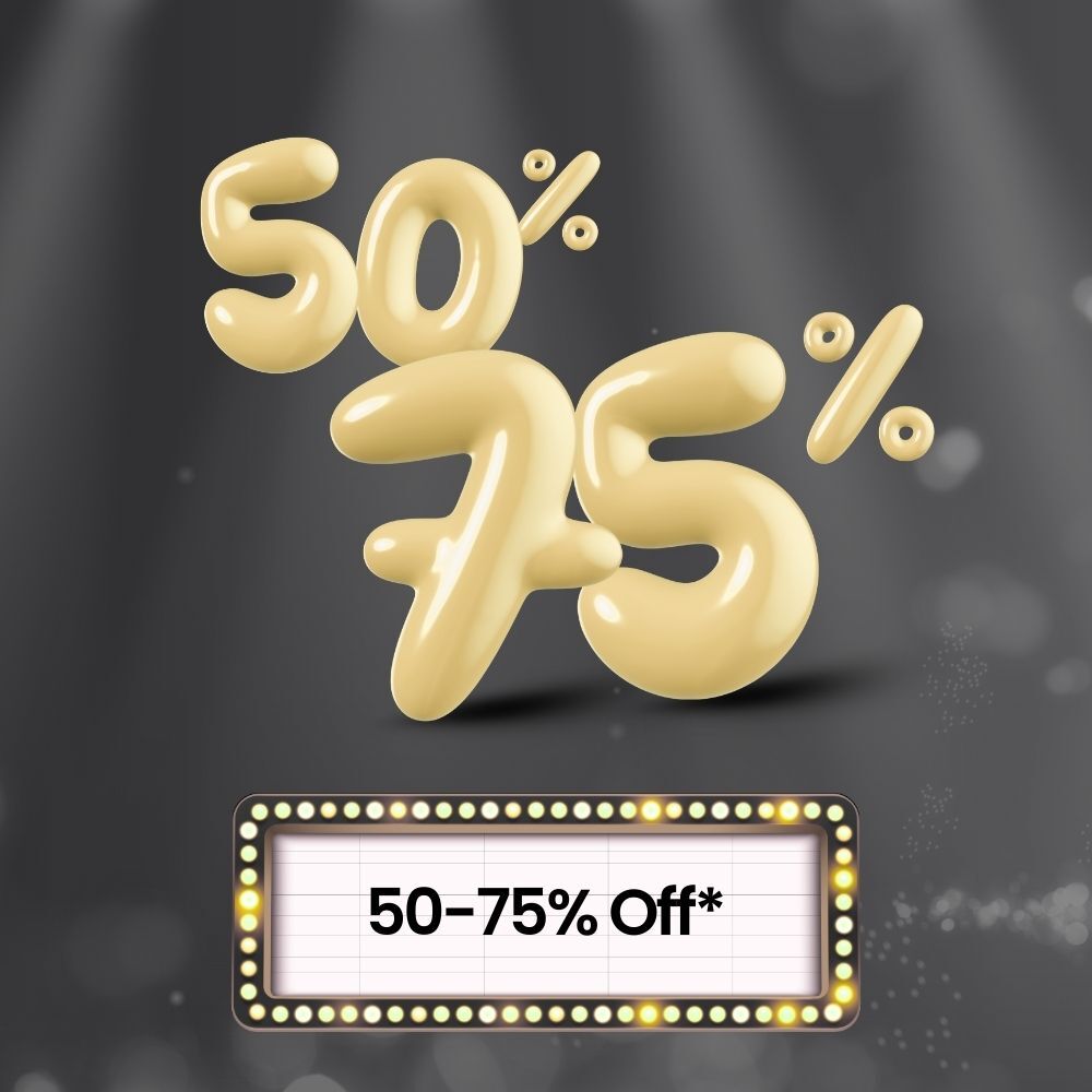 50 to 75% off. Exclusions apply