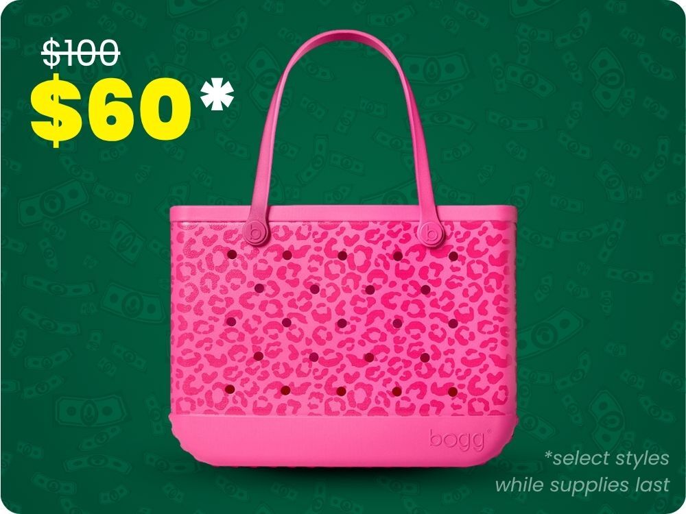 Original Bogg Bag Print Sale starting at $60. Select Styles, while supplies last.