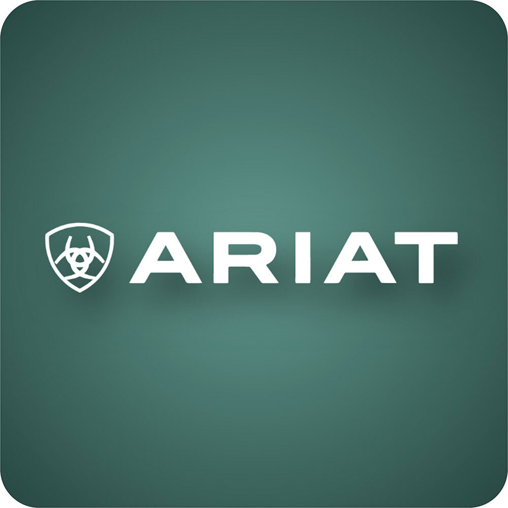 Green background with Ariat logo on top