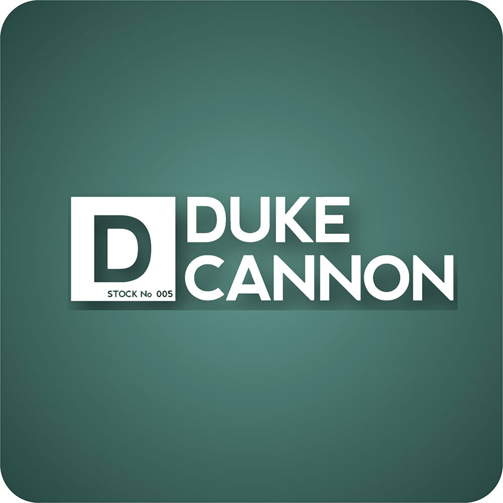 Green background with Duke Cannon logo on top