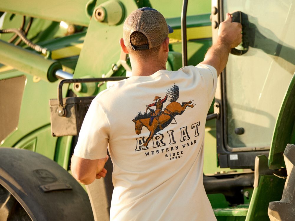Man with an Ariat T-Shirt
