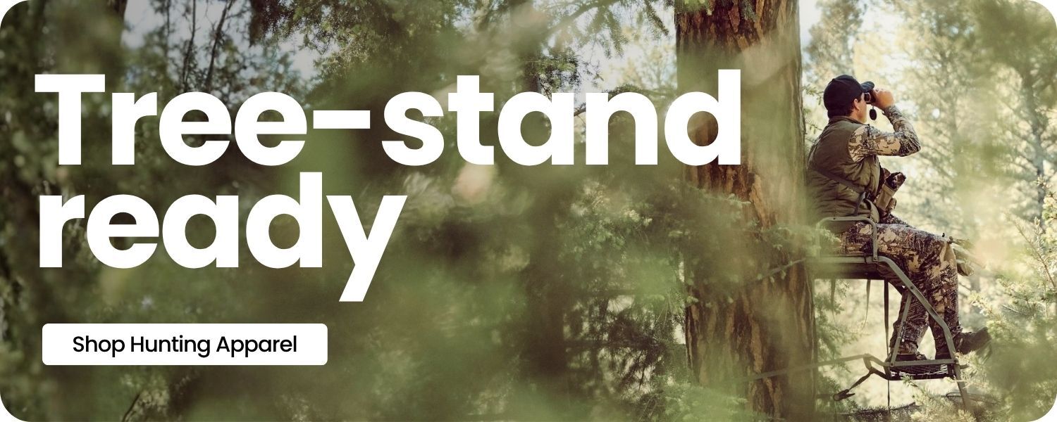 Tree-stand ready. Shop hunting apparel