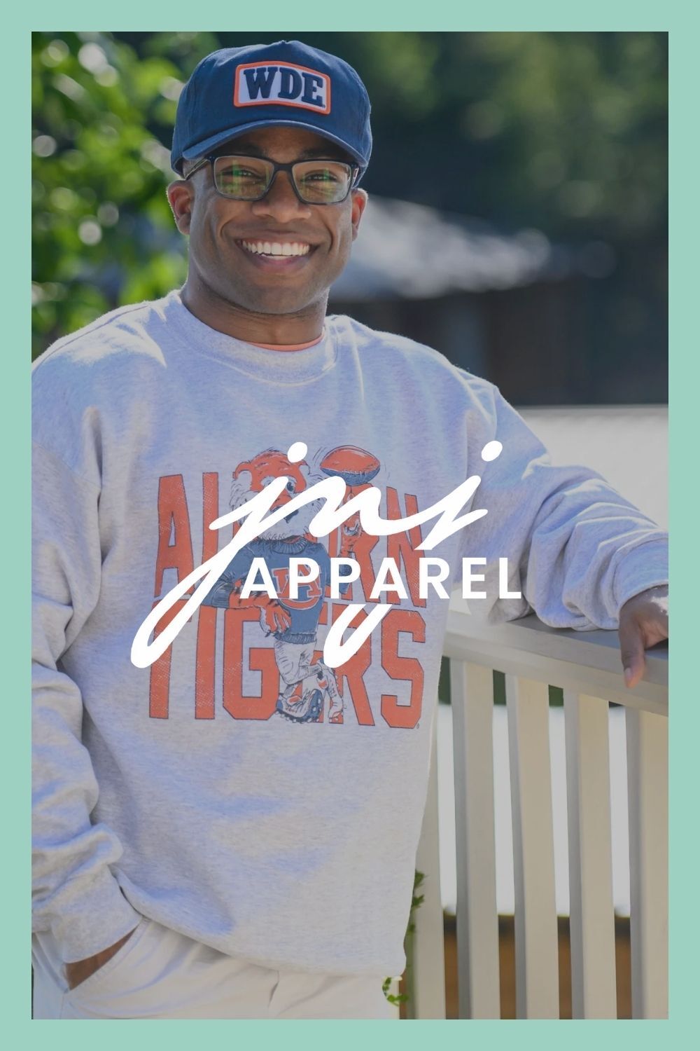 Man wearing Auburn Tigers Collegiate Apparel from JNJ
