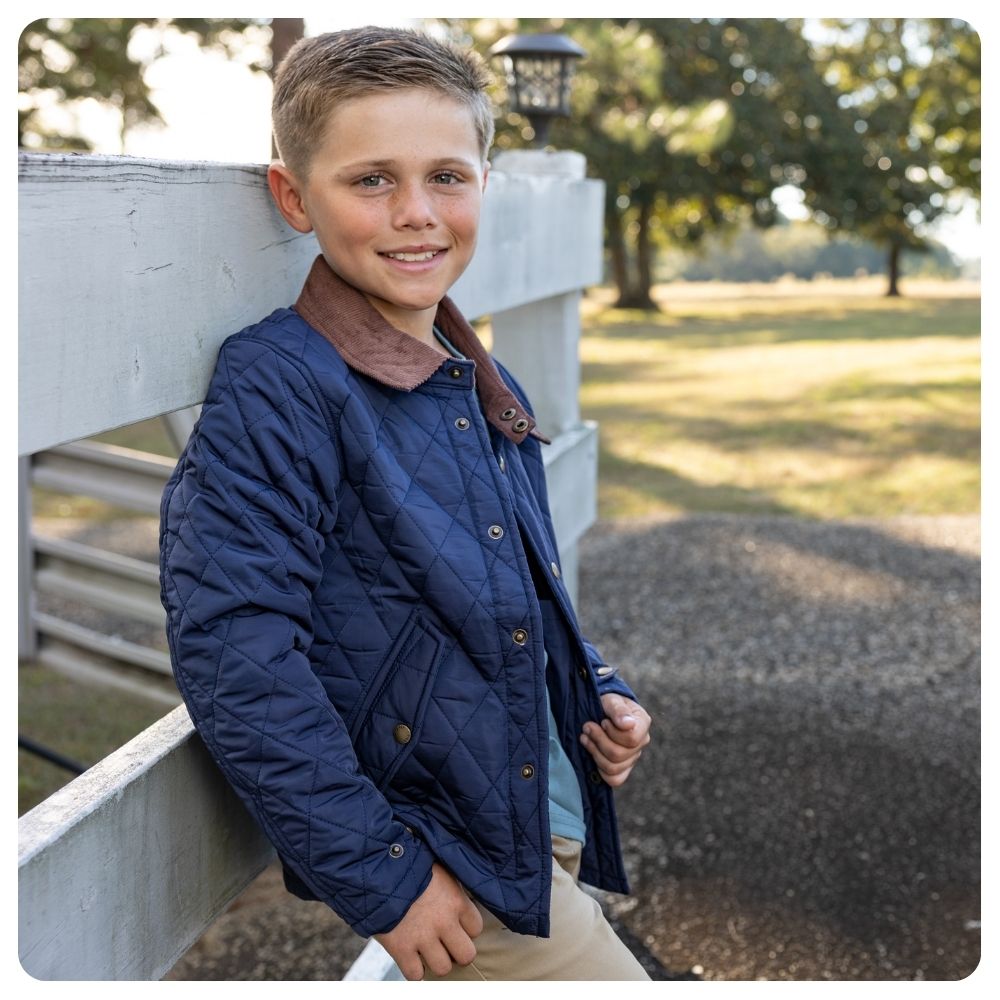 Boy wearing Properly Tied jacket