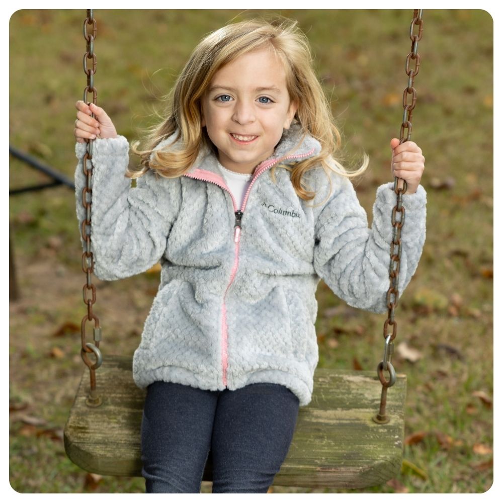 Girl wearing Columbia Jacket