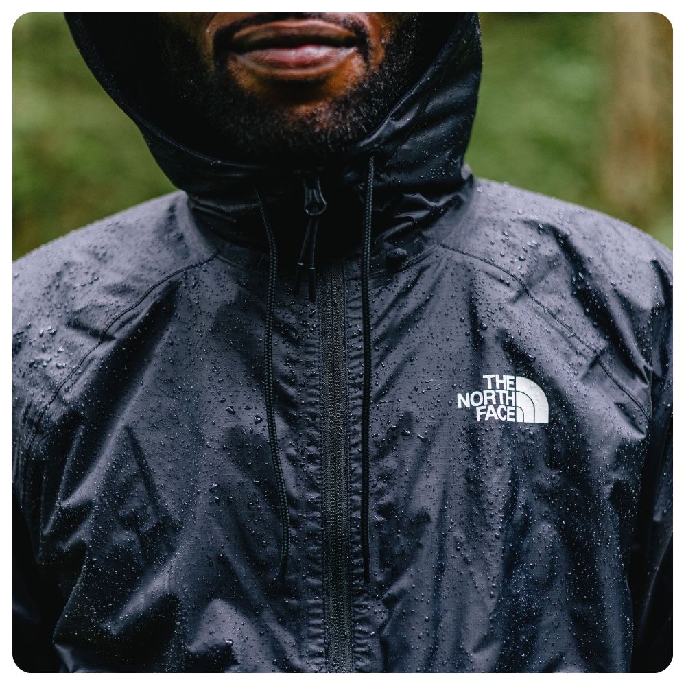 Man wearing The North Face Rain jacket