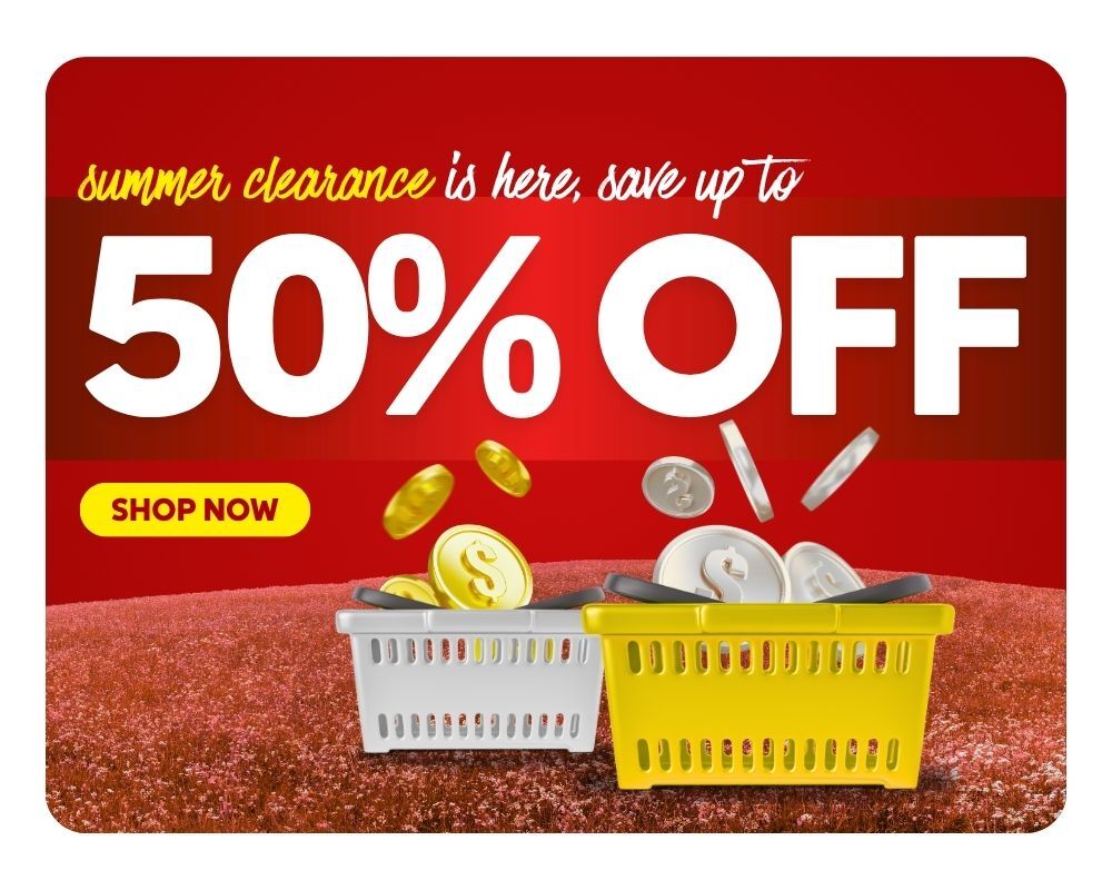 Summer Clearance sale up to 50% Off