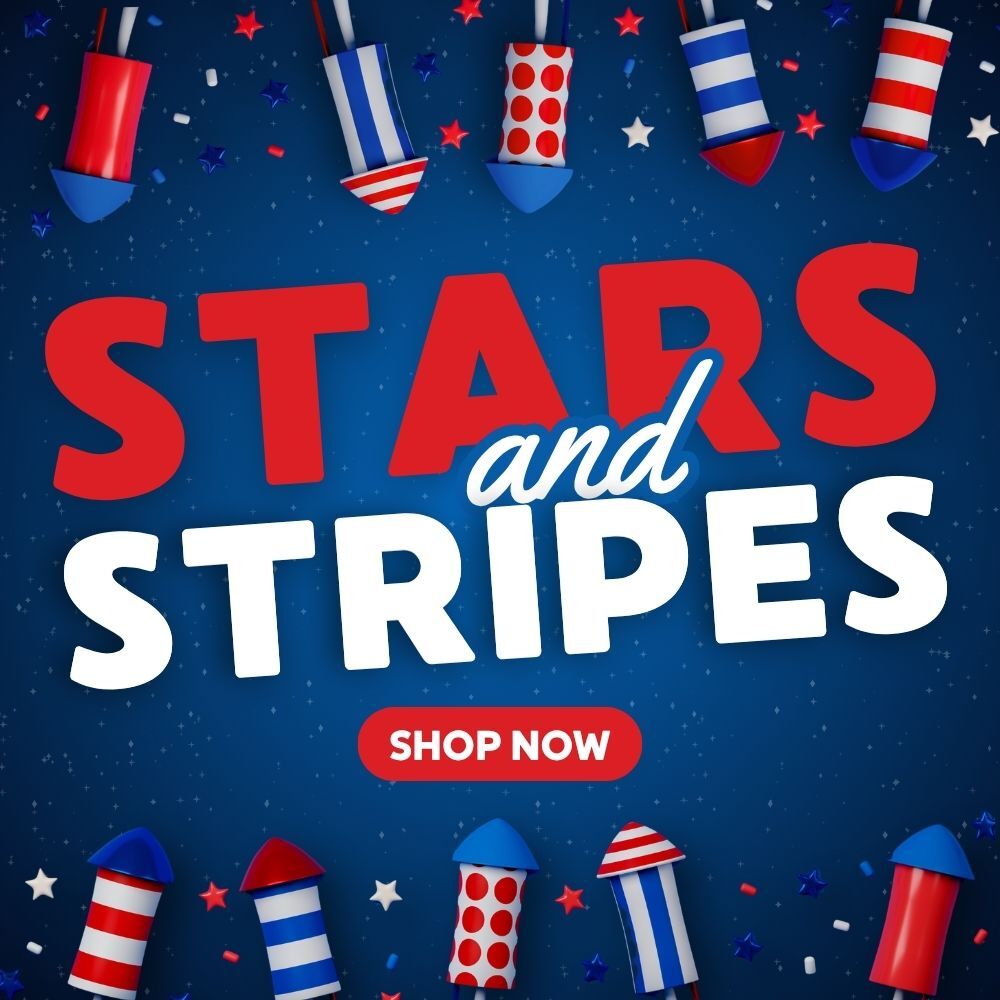 Red White and Blue, Stars and Stripes Shop Now