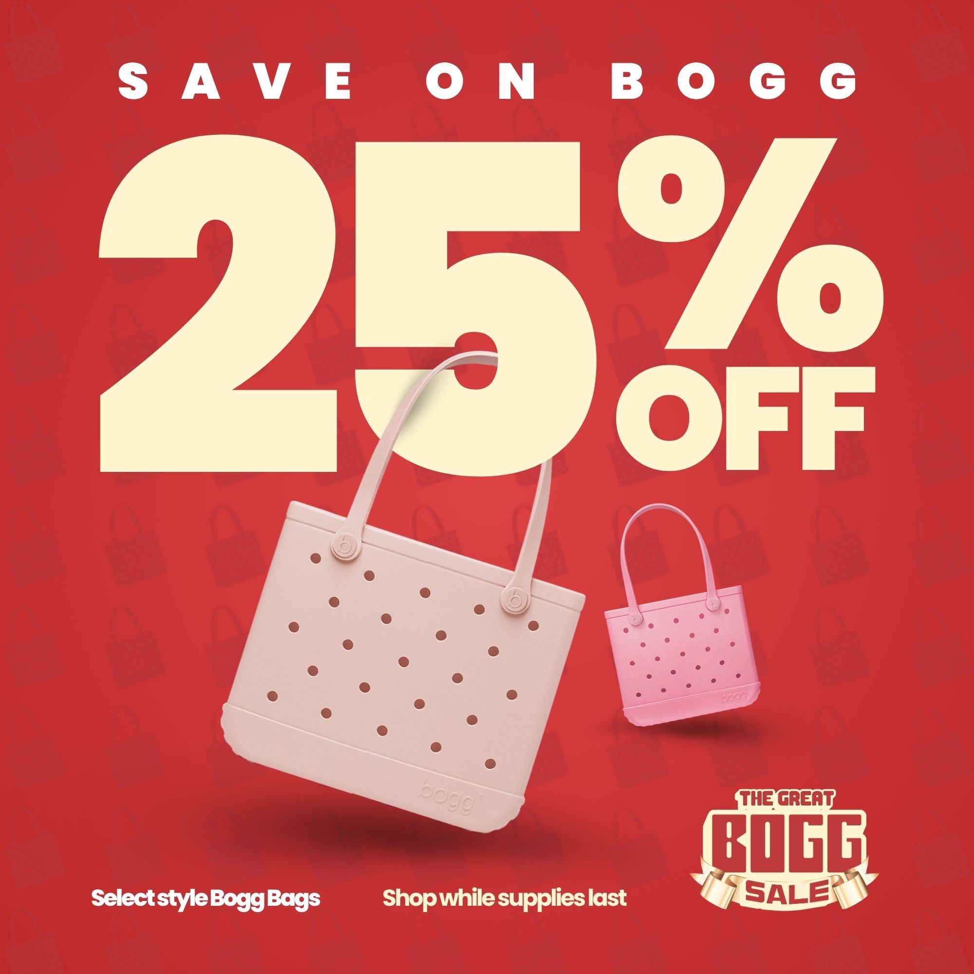 Get select style bogg 20% off. Valid for White B-Button Styles!