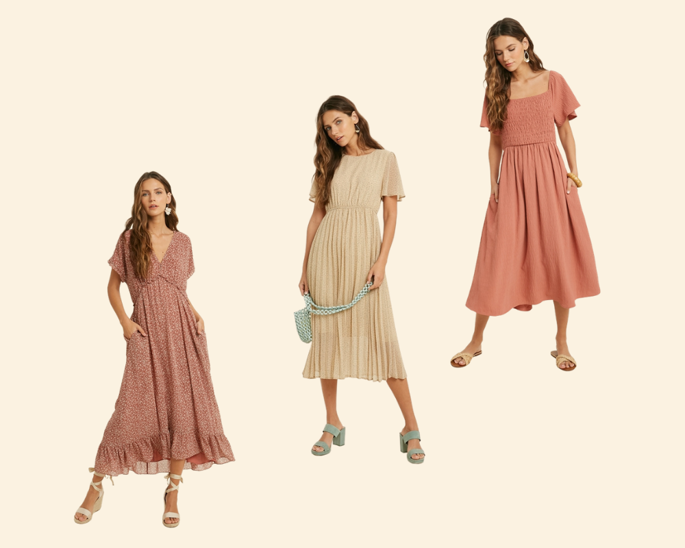 The Olivia Modest Mid-Length Dress - NeeSee's Dresses