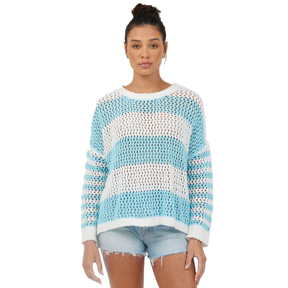Women's Vintage Havana Stripe Netted Sweater | Eagle Eye