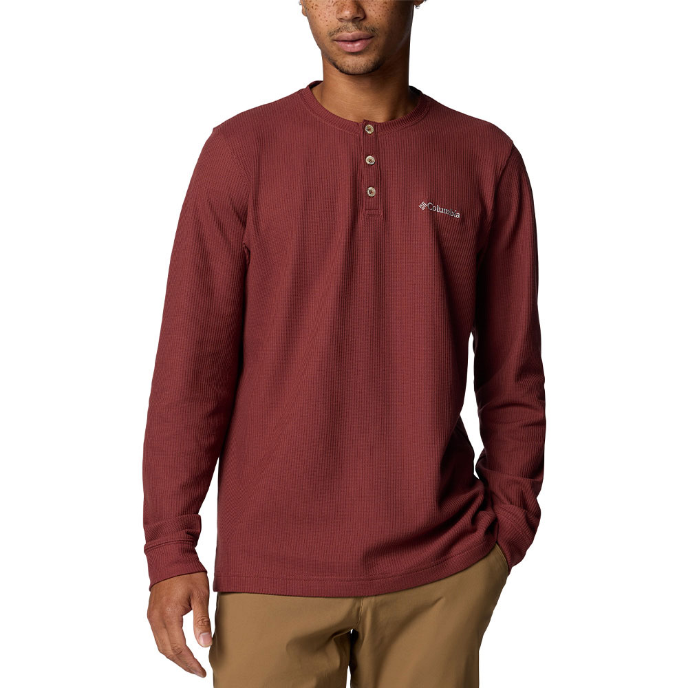 Columbia Men's Thistletown Park Henley – UPF 15 Sun Protection, Moisture-Wicking Long Sleeve