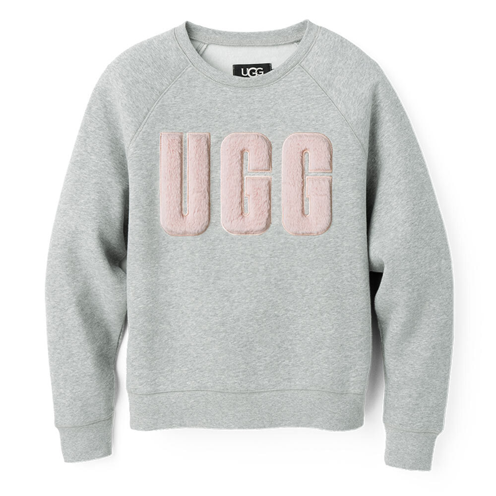Women's UGG Madeline Fuzzy Logo Crewneck Sweatshirt | Eagle Eye