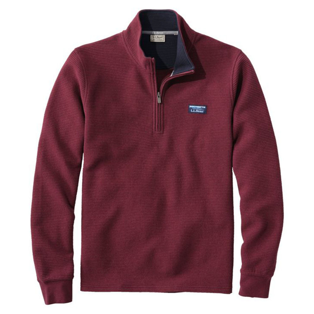 Men's L.L.Bean Lakewashed Double Knit Quarter Zip Pullover | Eagle