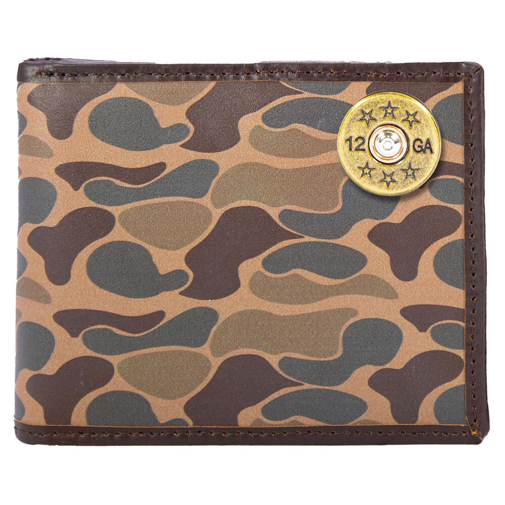 Men's Zep-Pro BiFold Leather Passcase Old School Camo Wallet