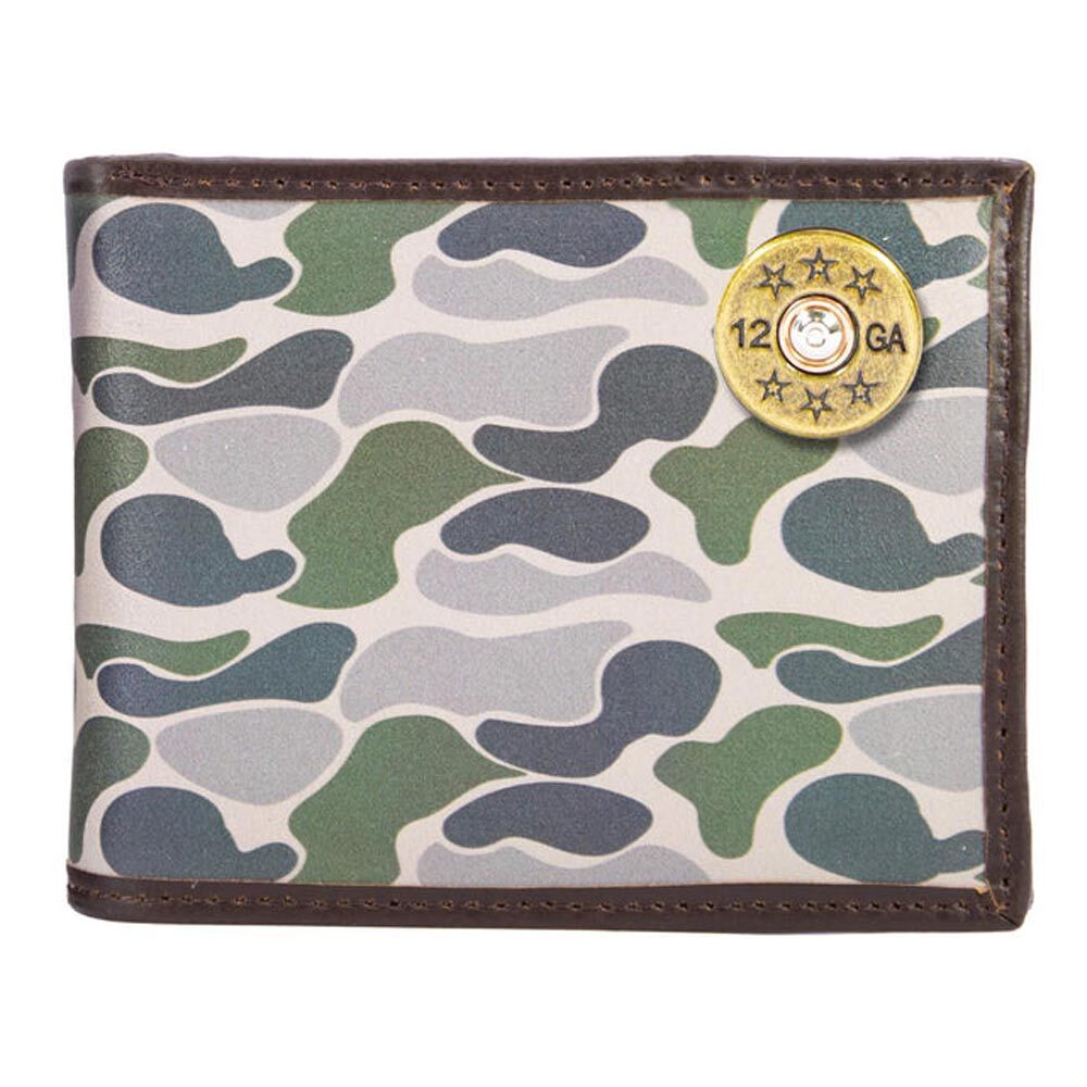 Men's Zep-Pro BiFold Leather Passcase Old School Camo Wallet