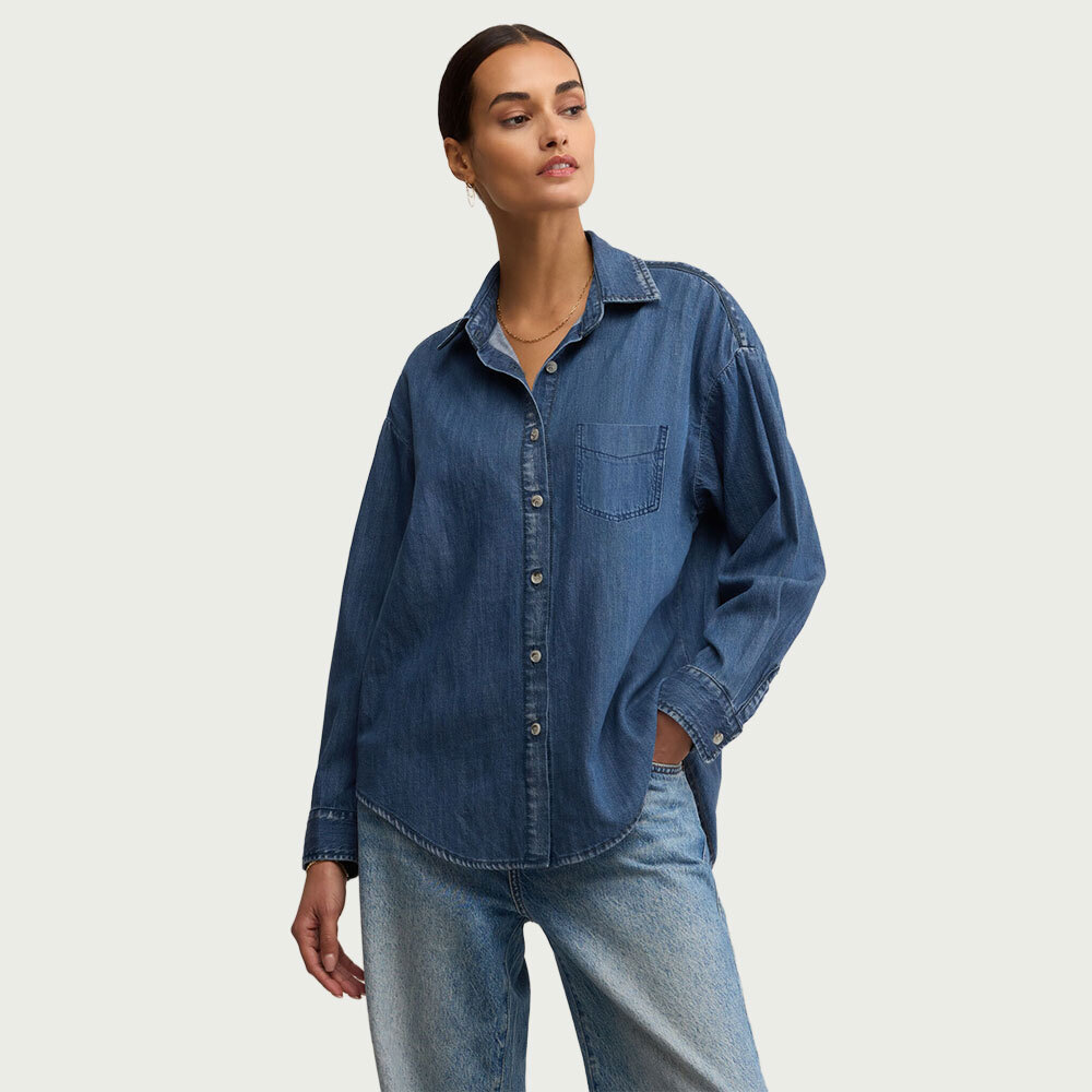 Women's Z Supply Atwood Lightweight Denim Button Up Shirt