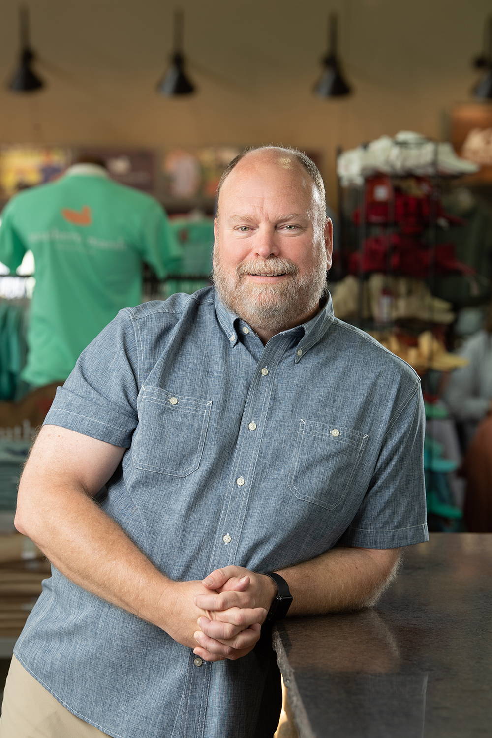 Picture of Mark Anderson inside Eagle Eye Outfitters.