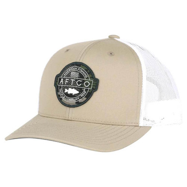 AFTCO Bass Patch Trucker Hat - Green Camo