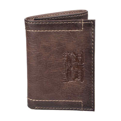 Levi's Men's ~~Leather ~Riveted ~~~Wallet Brown~ $19.99 | eBay