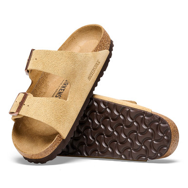 Men's Birkenstock Arizona Suede Sandals - Latte Cream | Eagle Eye