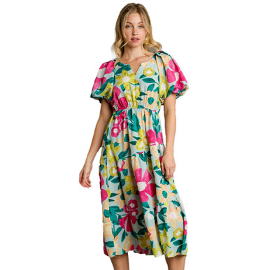 Women's Umgee Floral Midi Dress | Eagle Eye Outfitters