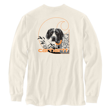 Men's Carhartt Big And Tall Long Sleeve Pocket Dog Graphic T-Shirt