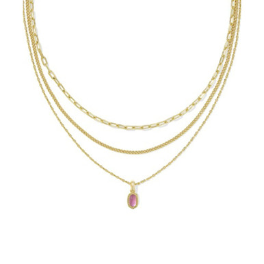 Emilie Silver Link Bracelet in Azalea Illusion – Kendra Scott main image 0