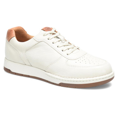 Born Sneakers Men\'s 10 White Blue Leather Back Tie Low Top Athleisure New $125 Born Beck Tie Men main image 4