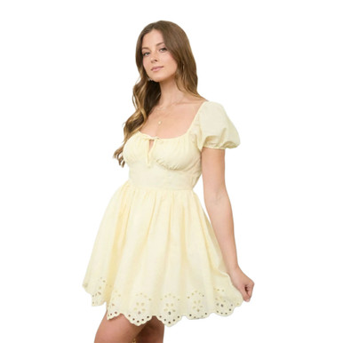 heart shaped blue dress Heart Shaped Sweet Lace Hollow Open Back Beach Women's Dress main image 0