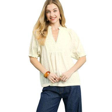 【専用】Overdue flair special smocked top Madewell Lightspun Julianne Smocked Waist Top for Women - Deep V