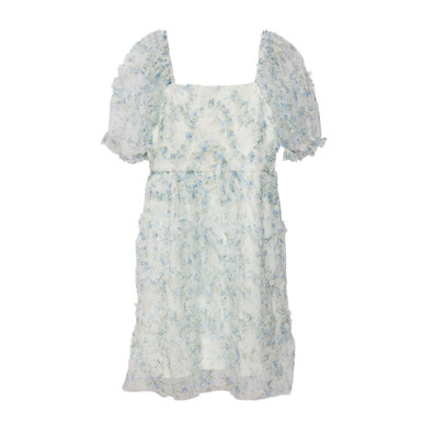 knee length dresses for ladies Ivy Mesh Babydoll Cami • Shop American Threads Women's Online Boutique White / M main image 1