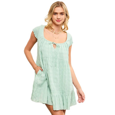 Women's Mustard Seed Scoop Neck Cap Sleeve Dress | Eagle Eye Outfitters