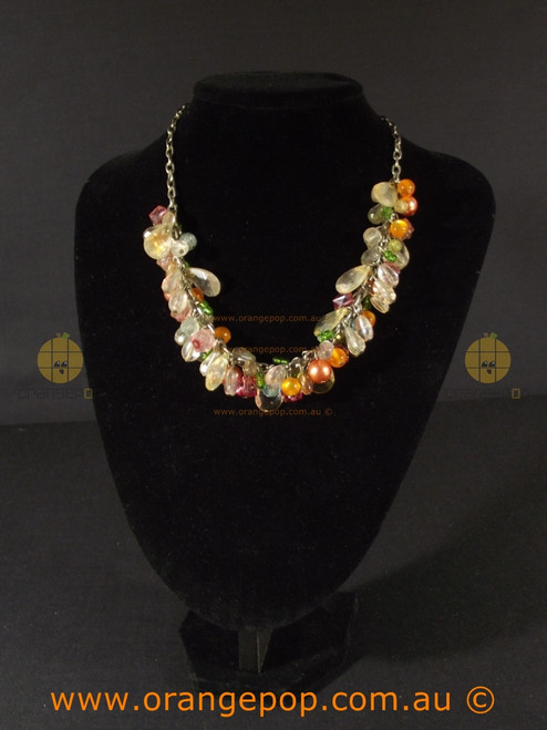 Multi coloured beaded women's necklace