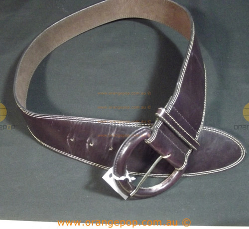 Retro unique wide deep purple Women's Ladies Fashion Belt