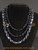 Beautiful black fashion necklace, multi stranded