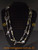 Beautiful black fashion necklace multi beaded strands