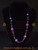 Purple beaded with gold colour links women's necklace