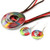 Multi coloured large pendant women's necklace