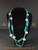 Mixed blue beaded necklace