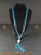 Multi stranded blue beaded neckalce