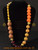 Mixed orange beaded long women's necklace