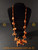 Fine orange beaded women's necklace