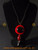 Abstract modern red/black women's necklace