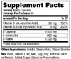 BCAA Plus Supplement Panel