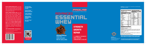 Prolab Nutrition Advanced Essential Whey Chocolate Mousse Label Prolab Nutrition Advanced Essential Whey Chocolate Mousse Label