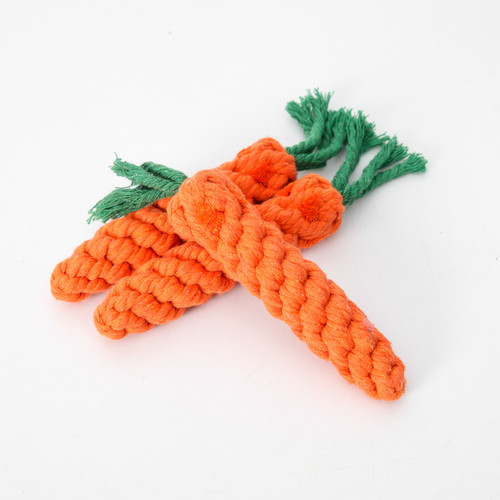 Carrot Dog Toycotton Rope Knot Puppy Toys