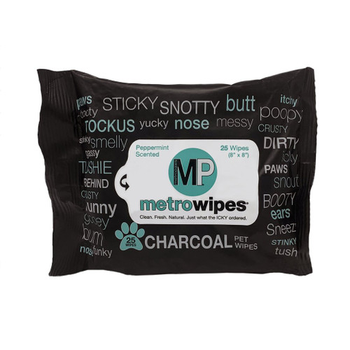 MetroPaws Charcoal Pet Wipes 100 ct.